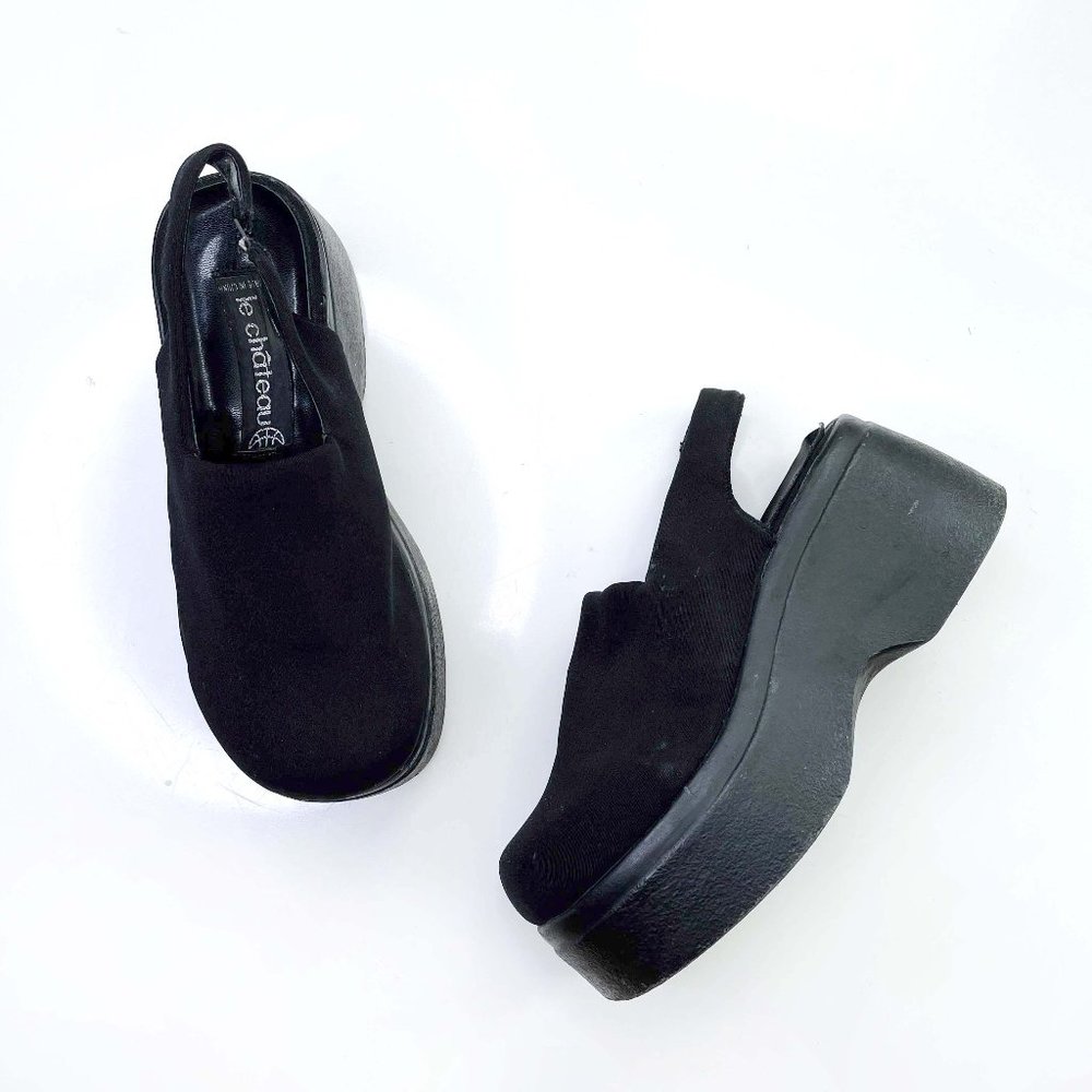 ⚡️SOLD⚡️ vintage le chateau 90s slingback flatform shoes - size 7 - Picture 1 of 7
